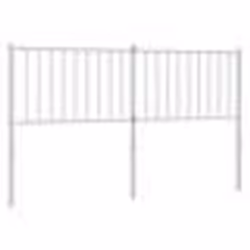 vidaXL Tête de lit métal blanc 150 cm