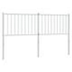 vidaXL Tête de lit métal blanc 150 cm