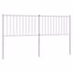 vidaXL Tête de lit métal blanc 160 cm