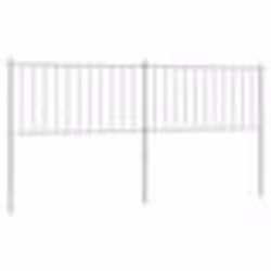 vidaXL Tête de lit métal blanc 180 cm