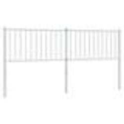 vidaXL Tête de lit métal blanc 180 cm