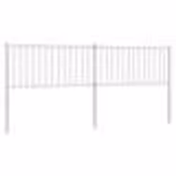 vidaXL Tête de lit métal blanc 200 cm