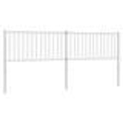 vidaXL Tête de lit métal blanc 200 cm