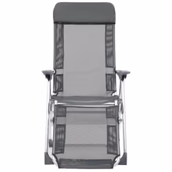 VidaXL 360145 chaise d'extérieur Terrace Aluminium, Textile Gris