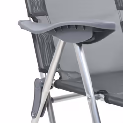 VidaXL 360145 chaise d'extérieur Terrace Aluminium, Textile Gris - Vue supplémentaire 8