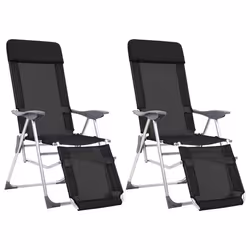 VidaXL 360146, Terrace, Aluminium, Textile, Noir, 110 kg, 780 mm, 580 mm