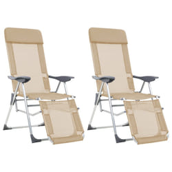 VidaXL 360147 chaise d'extérieur Terrace Aluminium, Textile Crème