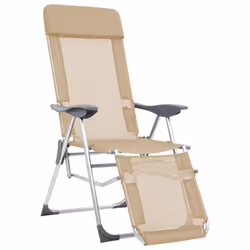 VidaXL 360147 chaise d'extérieur Terrace Aluminium, Textile Crème - Vue supplémentaire 2