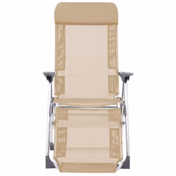 VidaXL 360147 chaise d'extérieur Terrace Aluminium, Textile Crème - Vue supplémentaire 3