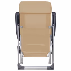 VidaXL 360147 chaise d'extérieur Terrace Aluminium, Textile Crème - Vue supplémentaire 4