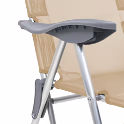 VidaXL 360147 chaise d'extérieur Terrace Aluminium, Textile Crème - Vue supplémentaire 8