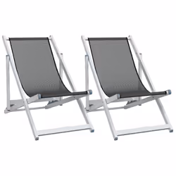 VidaXL 360167, Terrace, Aluminium, Textile, Gris, 570 mm, 975 mm, 800 mm