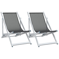 VidaXL 360167 chaise d'extérieur Terrace Aluminium, Textile Gris
