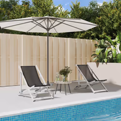 VidaXL 360167 chaise d'extérieur Terrace Aluminium, Textile Gris