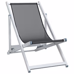VidaXL 360167 chaise d'extérieur Terrace Aluminium, Textile Gris