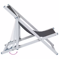VidaXL 360167 chaise d'extérieur Terrace Aluminium, Textile Gris - Vue supplémentaire 7