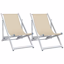VidaXL 360169, Terrace, Aluminium, Textile, Crème, 570 mm, 975 mm, 800 mm