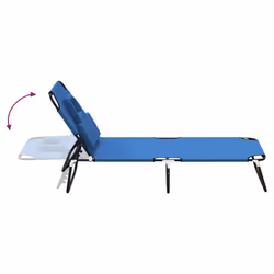 VidaXL 360175 chaise d'extérieur Linge Siège rembourré Oxford, Acier Bleu - Vue supplémentaire 6