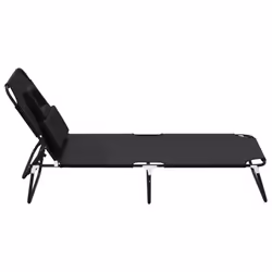 VidaXL 360176 chaise d'extérieur Linge Siège rembourré Oxford, Acier Noir - Vue supplémentaire 4
