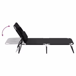 VidaXL 360176 chaise d'extérieur Linge Siège rembourré Oxford, Acier Noir - Vue supplémentaire 6