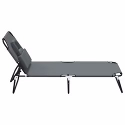 VidaXL 360178 chaise d'extérieur Linge Siège rembourré Oxford, Acier Gris - Vue supplémentaire 4