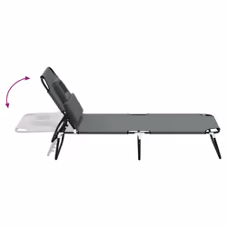 VidaXL 360178 chaise d'extérieur Linge Siège rembourré Oxford, Acier Gris - Vue supplémentaire 6