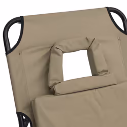 VidaXL 360179 chaise d'extérieur Linge Siège rembourré Oxford, Acier Taupe - Vue supplémentaire 8