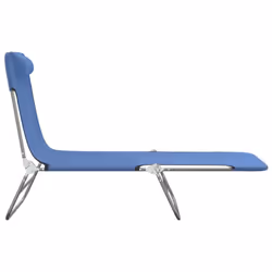 VidaXL 360180 chaise d'extérieur Linge Acier, Textile Bleu - Vue supplémentaire 5