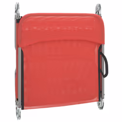 VidaXL 360182 chaise d'extérieur Linge Acier, Textile Rouge - Vue supplémentaire 8
