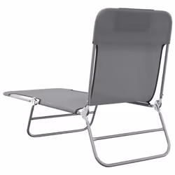 VidaXL 360183 chaise d'extérieur Linge Acier, Textile Gris - Vue supplémentaire 6