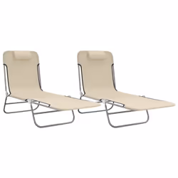 VidaXL 360185, Linge, Acier, Textile, Crème