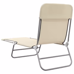 VidaXL 360185 chaise d'extérieur Linge Acier, Textile Crème - Vue supplémentaire 6