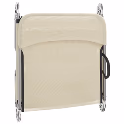 VidaXL 360185 chaise d'extérieur Linge Acier, Textile Crème - Vue supplémentaire 8