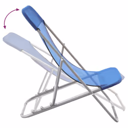 VidaXL 360187 chaise d'extérieur Terrace Acier Bleu - Vue supplémentaire 7