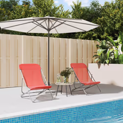 VidaXL 360189 chaise d'extérieur Terrace Acier Rouge - Vue supplémentaire 2