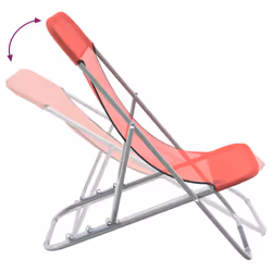 VidaXL 360189 chaise d'extérieur Terrace Acier Rouge - Vue supplémentaire 7