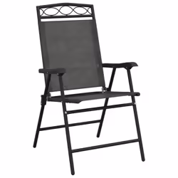 VidaXL 360200 chaise d'extérieur Terrace Siège rembourré Acier, Textile Gris - Vue supplémentaire 4