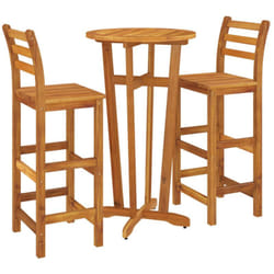 vidaXL Ensemble de bar de jardin 3 pcs bois d'acacia solide