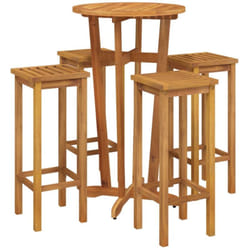 vidaXL Ensemble de bar de jardin 5 pcs bois d'acacia solide