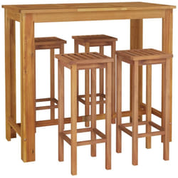Vidaxl - Ensemble de bar de jardin 5 pcs bois d'acacia solide