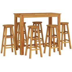 Ensemble De Bar De Jardin 7 Pcs Bois D'Acacia Solide Vidaxl