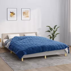 vidaXL Couverture lestée Bleu 200x220 cm 9 kg Tissu - 200 x 220 cm