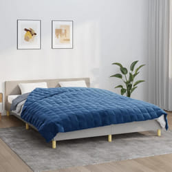 vidaXL Couverture lestée Bleu 200x220 cm 9 kg Tissu - 200 x 220 cm