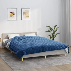 vidaXL Couverture lestée Bleu 220x230 cm 11 kg Tissu 3154861