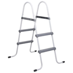 vidaXL Échelle de piscine Gris 84 cm Acier 93804