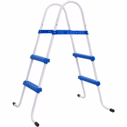 L'échelle de piscine hors sol, avec un cadre en acier durable, vous permet d'entrer et de sortir dans et de votre piscine d'u ...