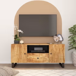 vidaXL Meuble TV 105x33,5x46 cm bois de manguier et d'ingénierie