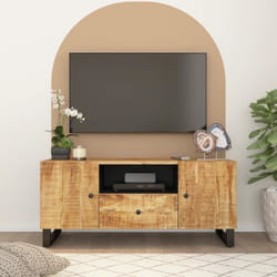 vidaXL Meuble TV 105x33,5x46 cm bois de manguier et d'ingénierie