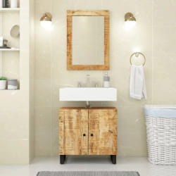 vidaXL Miroir - 70x50 cm Bois de Manguier