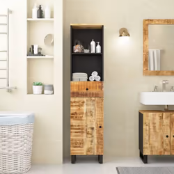 Cette armoire de salle de bain est un excellent choix pour votre salle de bain, la rendant bien rangée et organisée ! Bois de ...